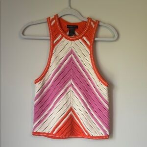 lDesign history Multicolor Crochet Tank Top size Medium